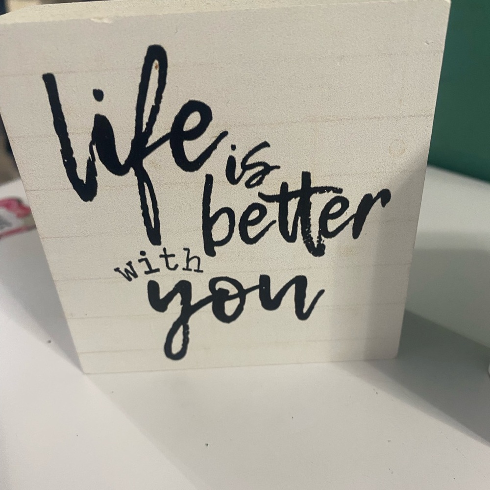Multiples Black and White Inspirational Block